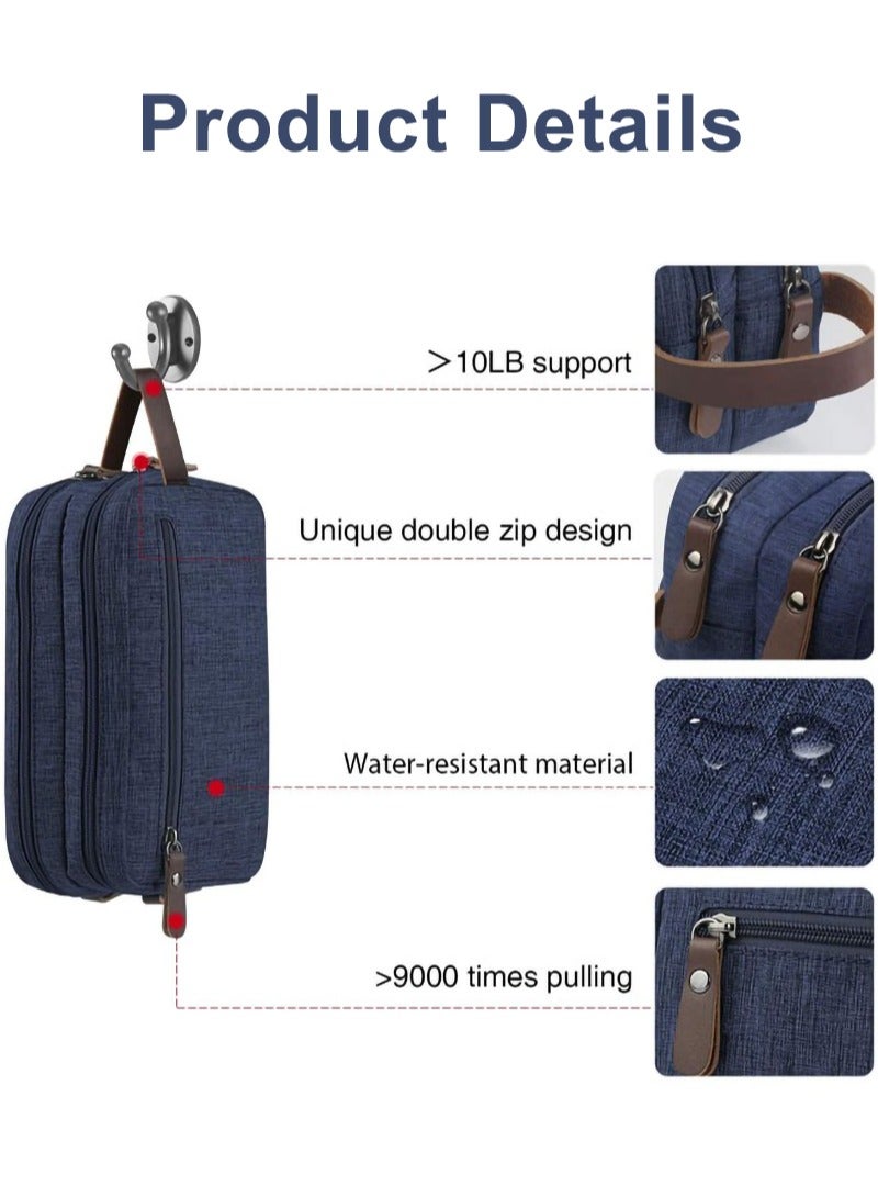 Men's Handbag, Travel Bathroom Bags with Two Compartments, Portable Handbag for Men and Women  - Image 3