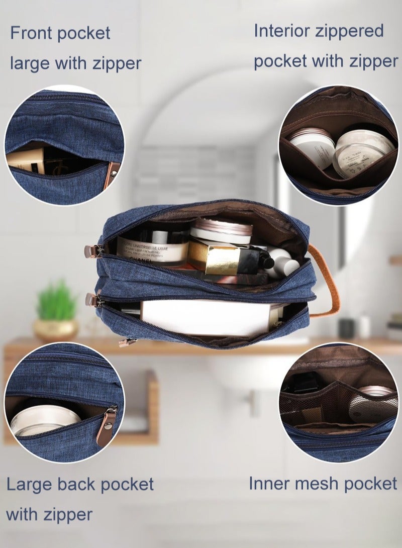 Men's Handbag, Travel Bathroom Bags with Two Compartments, Portable Handbag for Men and Women  - Image 4