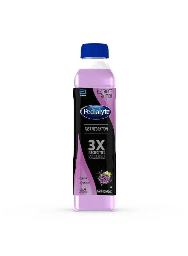 Pedialyte Electrolyte Solution, Grape, Hydration Drink, 1 bottle, half liter each - Image 1