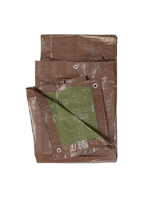 Multi-Purpose Reversible Polyethylene Tarp Brown and Green 6 x 8ft 8997830