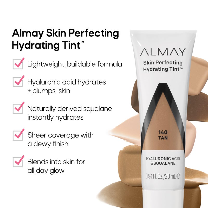 Almay Hydrating Liquid Foundation Tint, Lightweight with Light Coverage, Naturally Dewy Finish, Hypoallergenic, Dermatologist TestedFragrance Free, 120 Beige, 0.94 fl oz. - Image 3