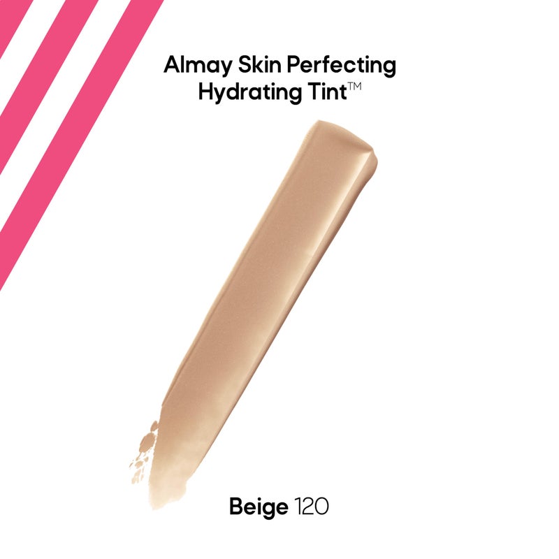 Almay Hydrating Liquid Foundation Tint, Lightweight with Light Coverage, Naturally Dewy Finish, Hypoallergenic, Dermatologist TestedFragrance Free, 120 Beige, 0.94 fl oz. - Image 2