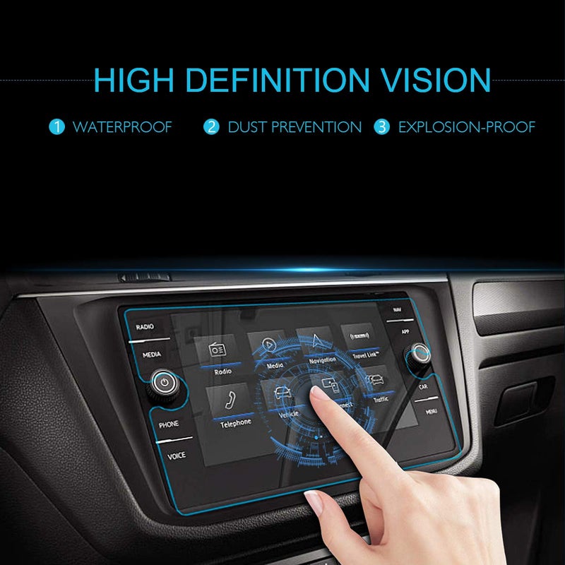 INTGET Navigation Screen Protector for 2024 2023 2022 2021 VW Volkswagen Tiguan Atlas Accessories 2020 2019 2018 SE SEL R-Line Car GPS Tempered Glass Center Touch Screen Display Touchscreen Protective - Image 3