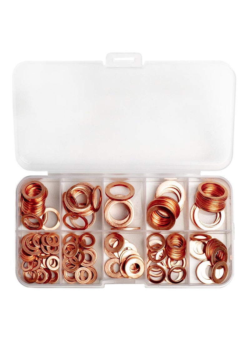 مجموعة حشوات النحاس 200 قطعة