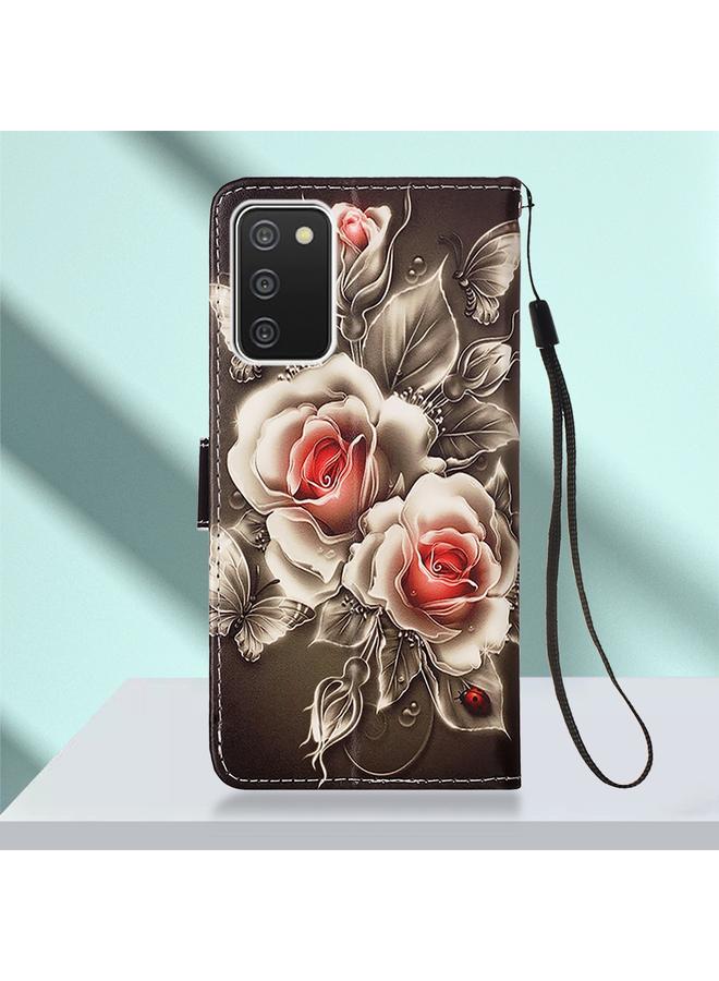 اس-توب جراب لهاتف Samsung Galaxy A03s مقاس 165.8 مم، جراب هاتف جلدي منسوج عادي برسومات ملونة - Image 3