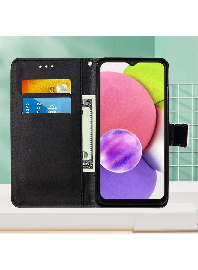 اس-توب جراب لهاتف Samsung Galaxy A03s مقاس 165.8 مم، جراب هاتف جلدي منسوج عادي برسومات ملونة - Image 4