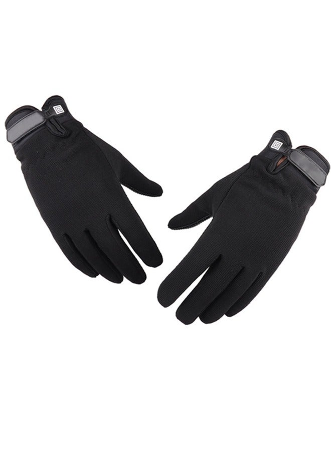 Beauenty Tactical Gloves Men's Full Finger Gloves Protective Equipment Gloves Sports Gloves Motorcycle Shooting Horseback Paintball Racing Rock Climbing Mountaineering Equipment (black L) - Image 2