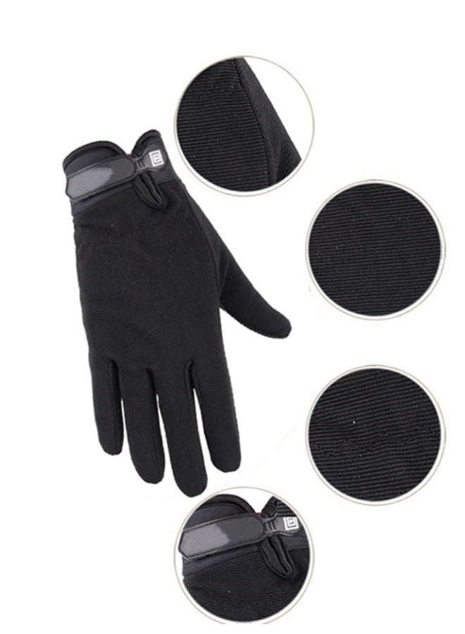 Beauenty Tactical Gloves Men's Full Finger Gloves Protective Equipment Gloves Sports Gloves Motorcycle Shooting Horseback Paintball Racing Rock Climbing Mountaineering Equipment (black L) - Image 4