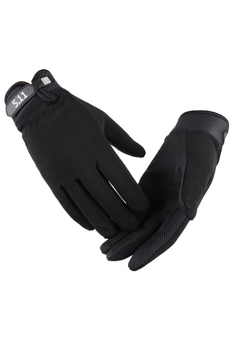 Tactical Gloves Men's Full Finger Gloves Protective Equipment Gloves Sports Gloves Motorcycle Shooting Horseback Paintball Racing Rock Climbing Mountaineering Equipment (black L)