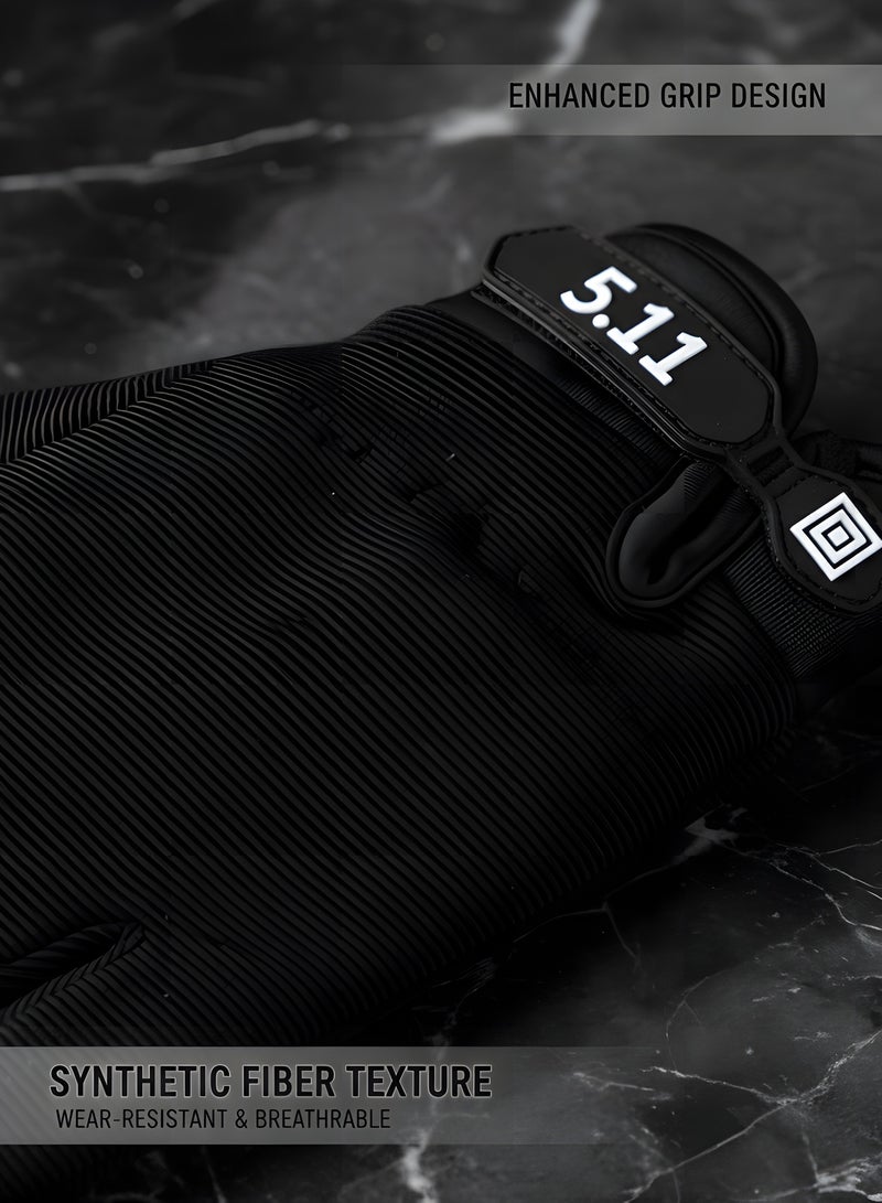 بيوينتي قفازات تكتيكية للرجال قفازات أصابع كاملة معدات حماية قفازات رياضية قفازات دراجة نارية تصوير الرماية ركوب الخيل كرة الطلاء سباق الصخور تسلق الجبال معدات (أسود L) - Image 4