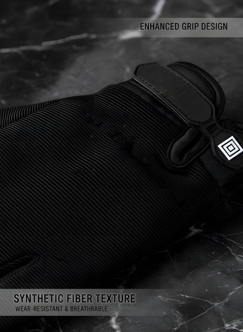 Beauenty Tactical Gloves Men's Full Finger Gloves Protective Equipment Gloves Sports Gloves Motorcycle Shooting Horseback Paintball Racing Rock Climbing Mountaineering Equipment (Black L) - Image 4