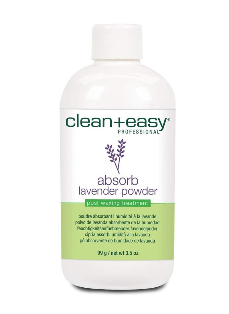 Clean + Easy Clean + Easy Absorb Lavender Powder Pre Waxing Treatment | Moisture Absorbent Powder for Hair Removal, 3.5 oz  - Image 1