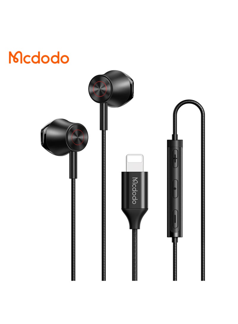 مكدودو Mcdodo سماعات أذن سلكية رقمية (Lightning) (مسطحة)، صوت عالي الدقة (Hi-Res Audio) - Image 1