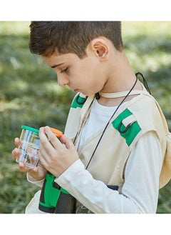 MOSH Explorer Kit & Bug Catcher Kit for Kids, 26Pcs Outdoor Exploration with Vest, Hat, Binocular, Bugs for Boys Girls 3-12 Years Old,Safari Costume Kids Outdoor Toys Green (26Pcs Bug Catcher Kit)  - Image 2