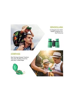 MOSH Explorer Kit & Bug Catcher Kit for Kids, 26Pcs Outdoor Exploration with Vest, Hat, Binocular, Bugs for Boys Girls 3-12 Years Old,Safari Costume Kids Outdoor Toys Green (26Pcs Bug Catcher Kit)  - Image 3