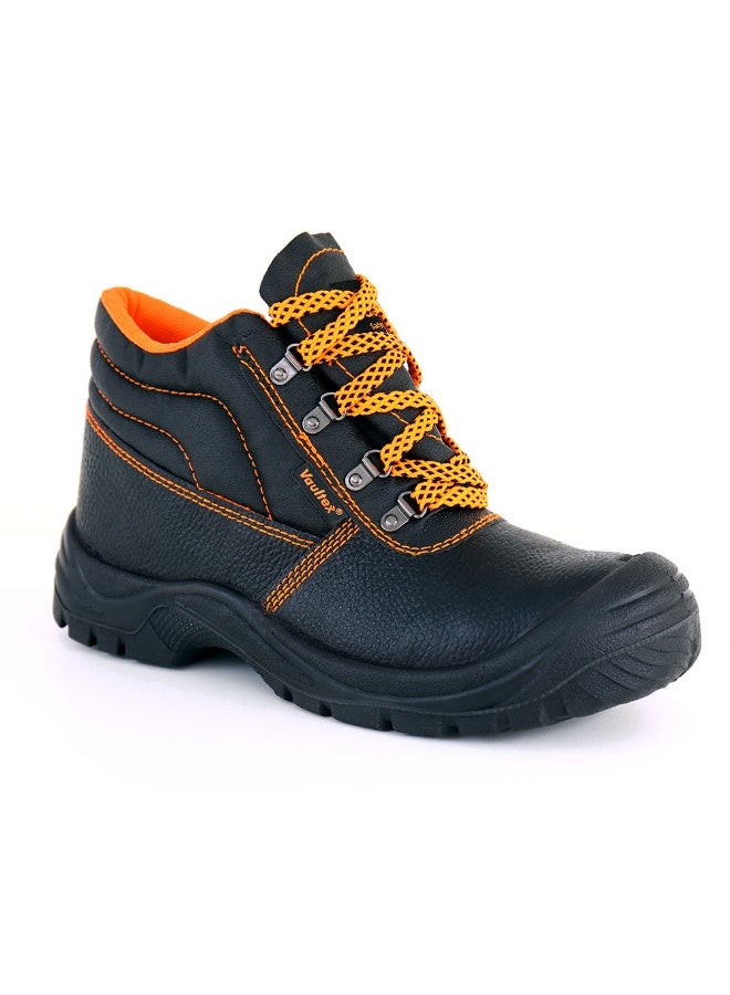 Vaultex KRM High Ankle Steel Toe Safety Shoes, Black, 44 - Image 1