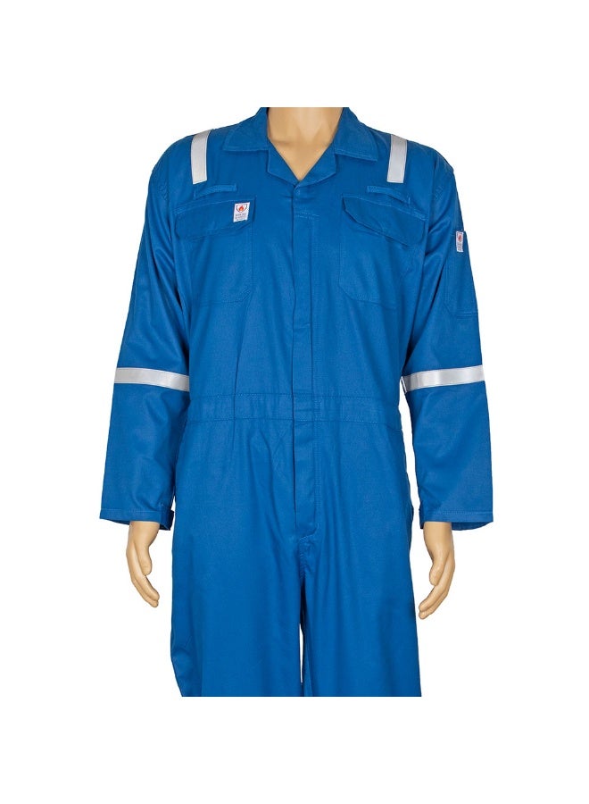 Vaultex DEN Inherent Fire Retardant 180GSM Coverall, Royal Blue, 4XL - Image 2