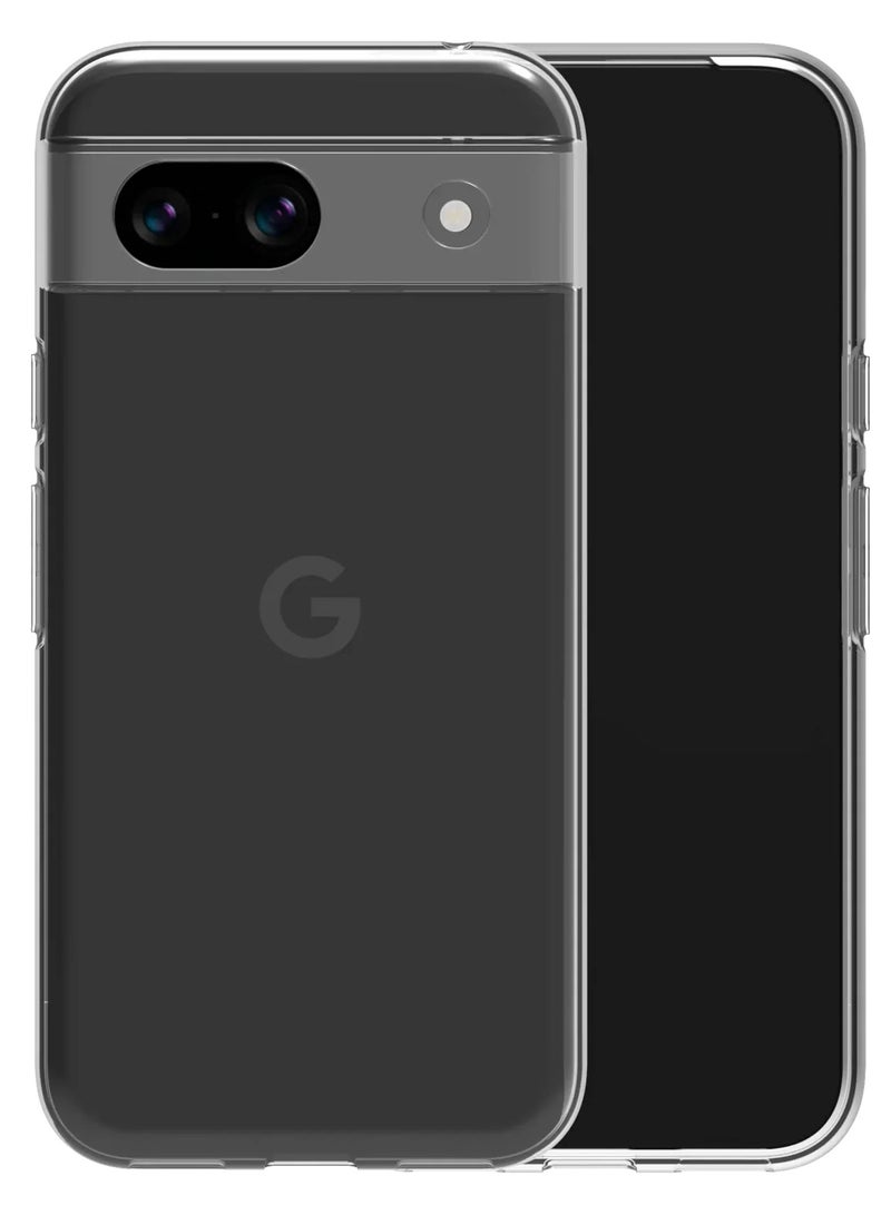 Clear Transparent Phone Case Google Pixel 8A – Slim Ulta Thin Hard TPU Shockproof Cover, Anti-Yellowing Crystal Clear Protective Back Case with Camera Protection - Image 1