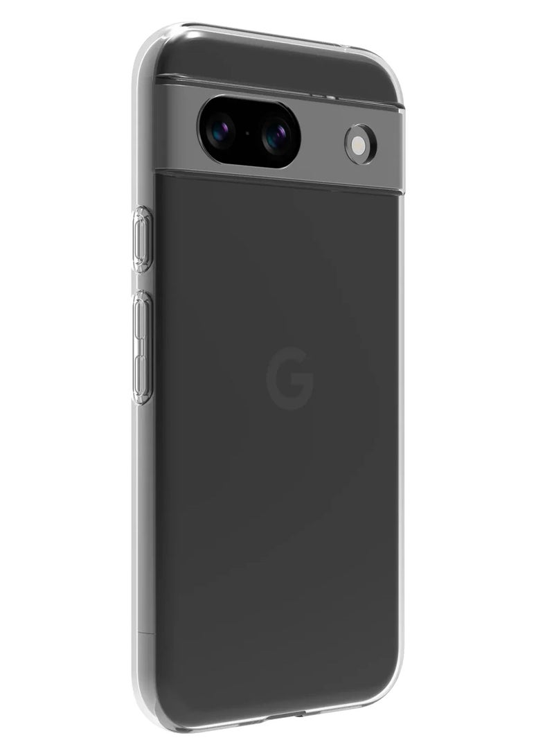 Clear Transparent Phone Case Google Pixel 8A – Slim Ulta Thin Hard TPU Shockproof Cover, Anti-Yellowing Crystal Clear Protective Back Case with Camera Protection - Image 5