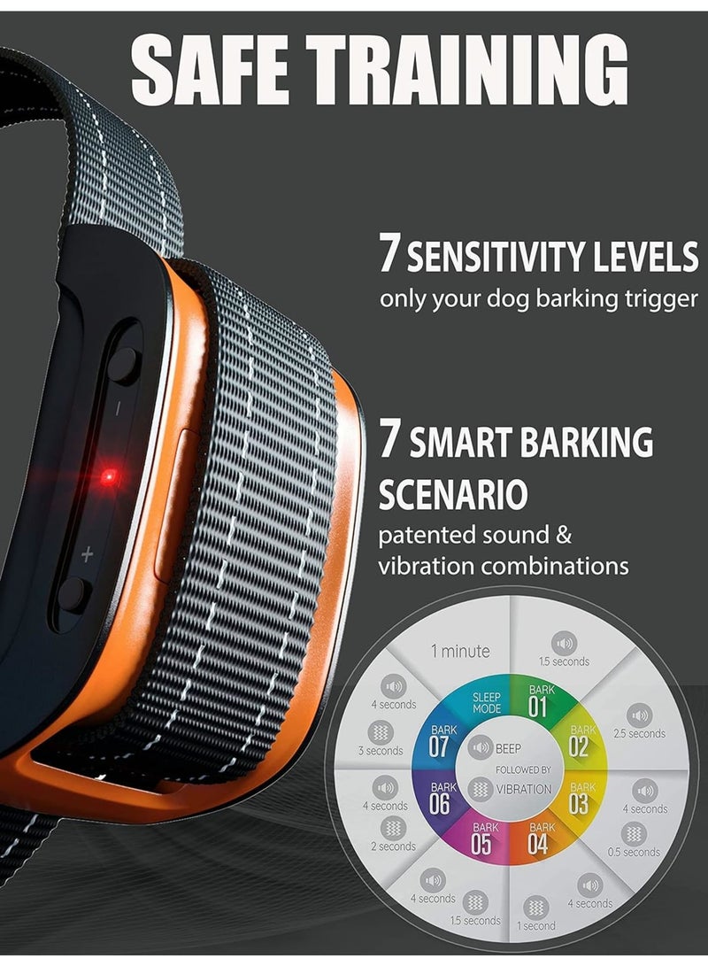 Zikra Dog Bark Collar for Large Small Medium Dogs 5-150 Lbs, No Shock Dog no Bark Collar with Smart Sensitivity & Intensity Beep Vibration Release, Anti Barking Behavior Training Device - Image 3