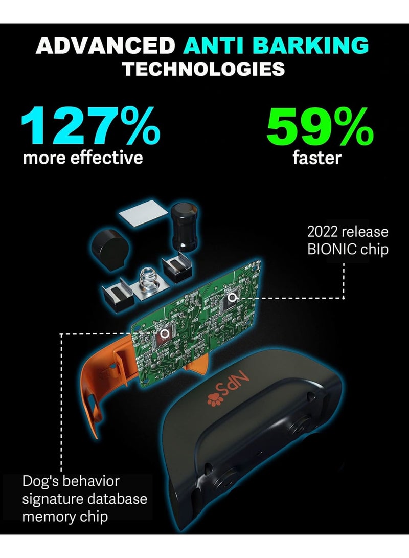 Zikra Dog Bark Collar for Large Small Medium Dogs 5-150 Lbs, No Shock Dog no Bark Collar with Smart Sensitivity & Intensity Beep Vibration Release, Anti Barking Behavior Training Device - Image 2