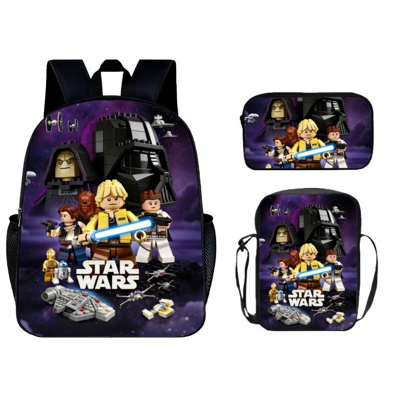 Star Wars Backpack for Kids - Lightweight School Bag for Boys & Girls, Primary Student Bookbag with Ergonomic Straps