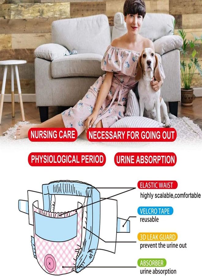 Disposable pet diapers for dogs super absorbent soft heating pee diapers liners Large Size 12pcs - Image 3