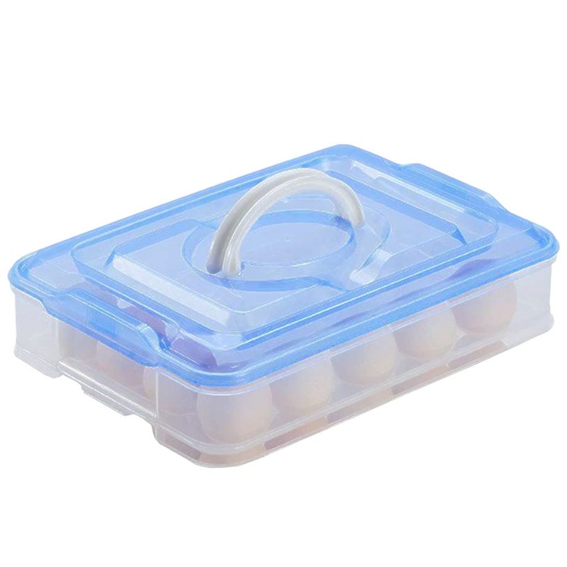 RETSPHIX 12 Grid Egg Storage Box for Egg Storage Container Holder with Lid and Tray Plastic Carrier Cases Refrigerator Fridge Kitchen Food Storage Box Outdoor EGG BOX 12 GRID - Image 1