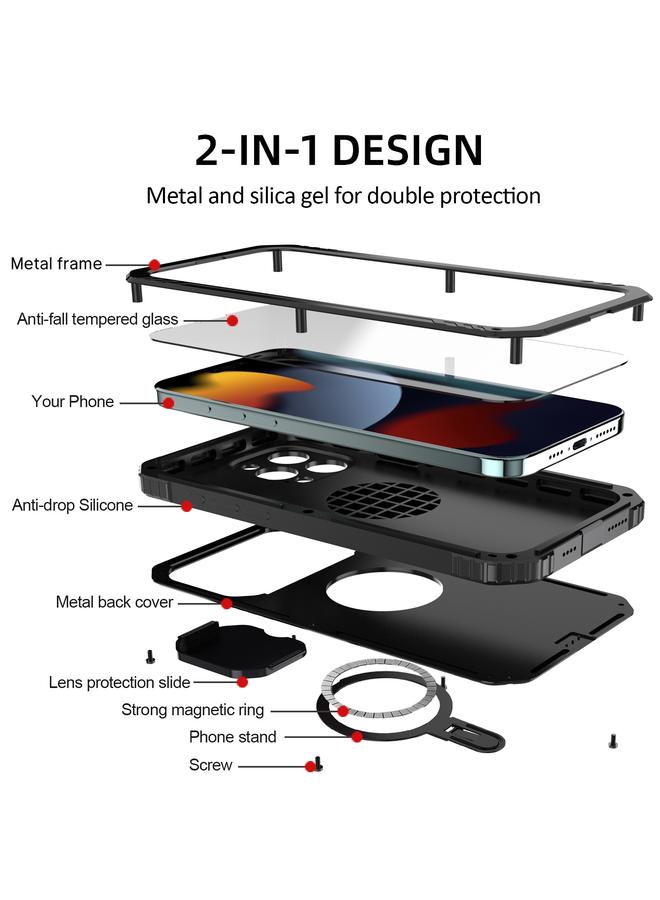 S-TOP Case For iPhone 15 Pro Camera Shield MagSafe Holder Life Waterproof Phone Case - Image 4