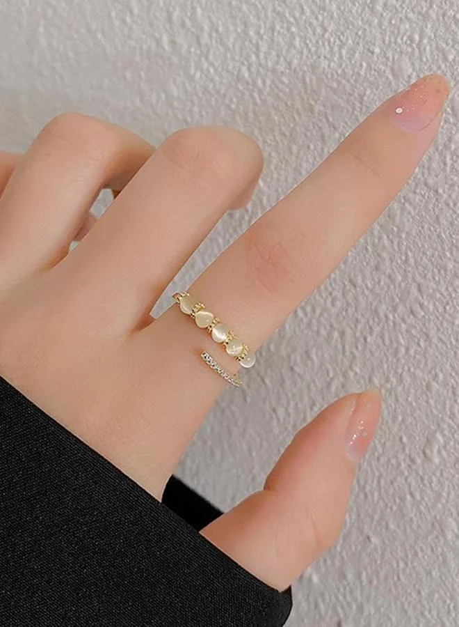 Take Two  Gold Tone Embellished Open Ring for Women | Best Price UAE