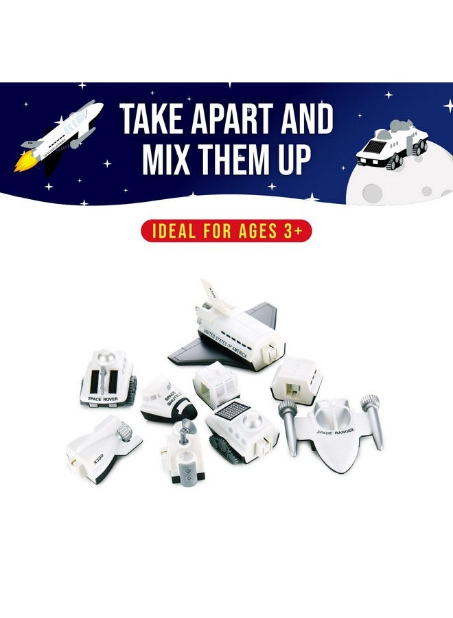 POPULAR PLAYTHINGS Magnetic Mix or Match Vehicles, Space, White, Standard - Image 3