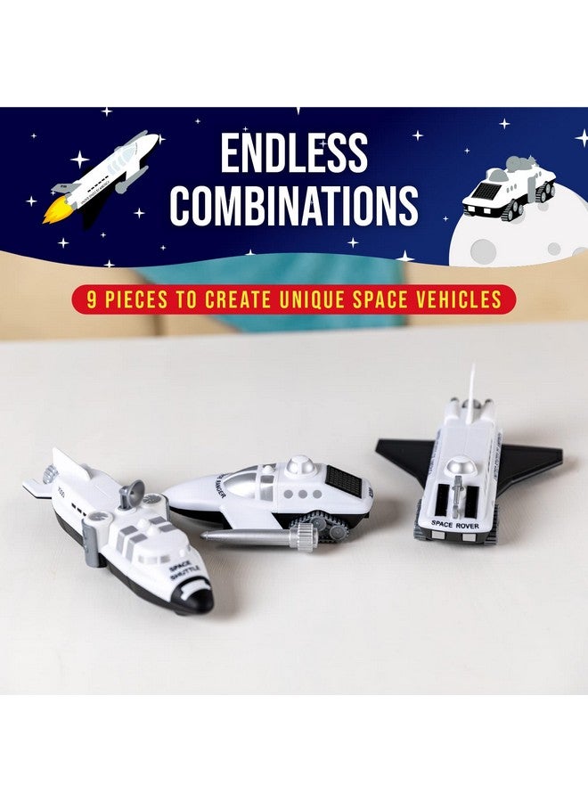 POPULAR PLAYTHINGS Magnetic Mix or Match Vehicles, Space, White, Standard - Image 5