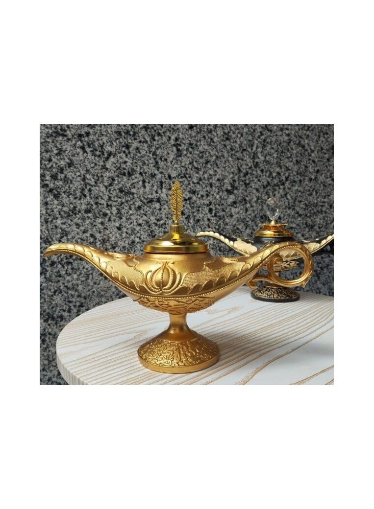 بصمة مبخرة مصباح علاء الدين ذهبي اللون*التصميم: طلاء علاء الدين يضع،هدية عيد الام،رمضان،العيد - Image 3