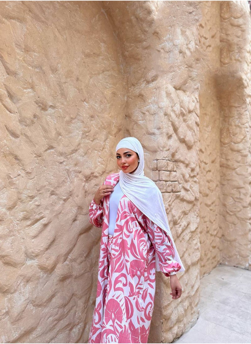 بيوريتوبيا طقم كارديجان وبنطلون منقوش  - Image 2