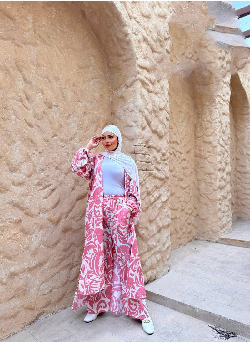بيوريتوبيا طقم كارديجان وبنطلون منقوش  - Image 4