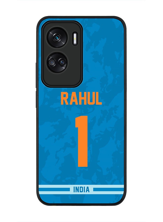 Cover for Honor 90 Lite 5G / Honor X50i 5G Case, Rugged Black Slim fit Protective Phone Cases - Player Name - KL Rahul, Jersey Number- 1