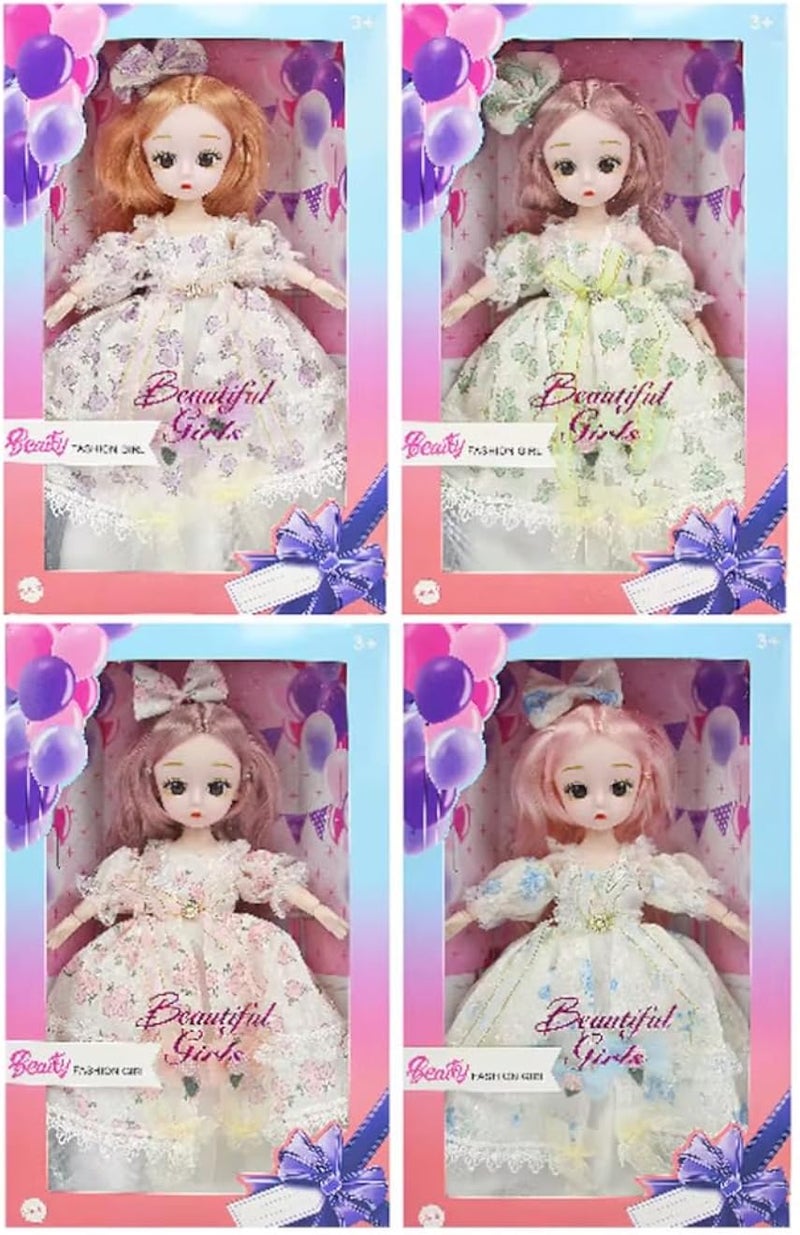 باربي عروسة شوشو فستان ابيض (بيتي فاشن جيرل) مع الحرمة شرفات الفضل له للبنات