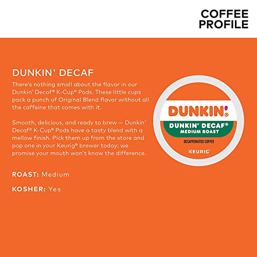Dunkin Donuts Dunkin' Donuts Decaf Keurig® Single-Serve K-Cup® Pods, Medium Roast, Box of 44 K-Cup® Pods - Image 5