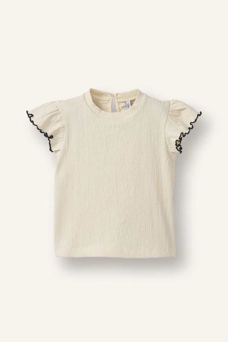 ديفاكتو Baby Girl Crinkle T-Shirt