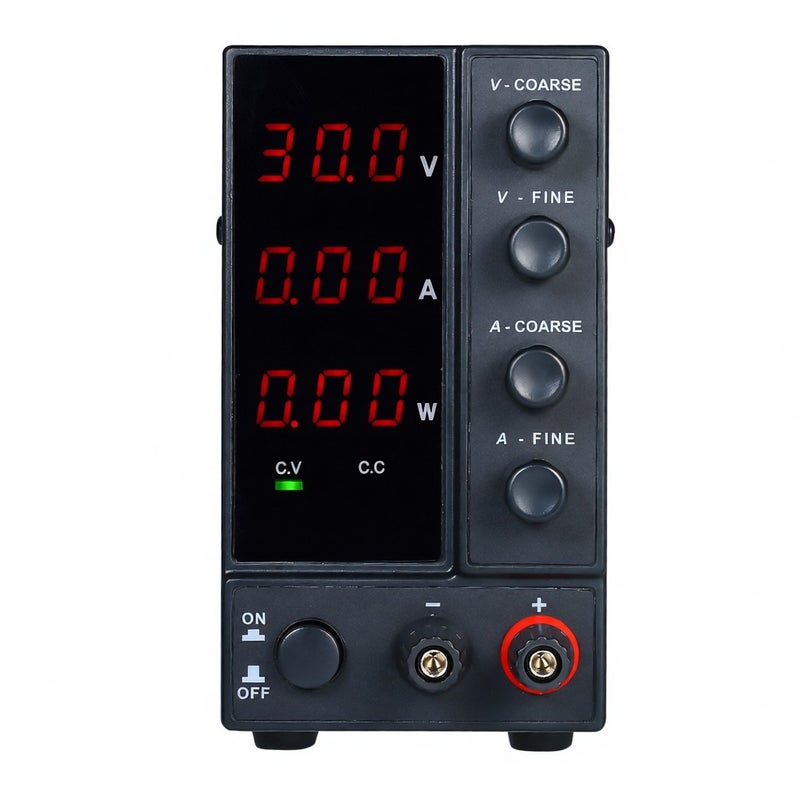 مدخل طاقة تيار مستمر متبادل WANPTEK NPS306W 0-30 فولت 0-6 أمبير، شاشة عرض ثلاثية الأرقام LED، دقة عالية قابلة للتعديل، صغيرة الحجم، تيار متردد 115 فولت/230 فولت 50/60 هرتز، خارج مزدوج للجهد والتيار المنظم - Image 1