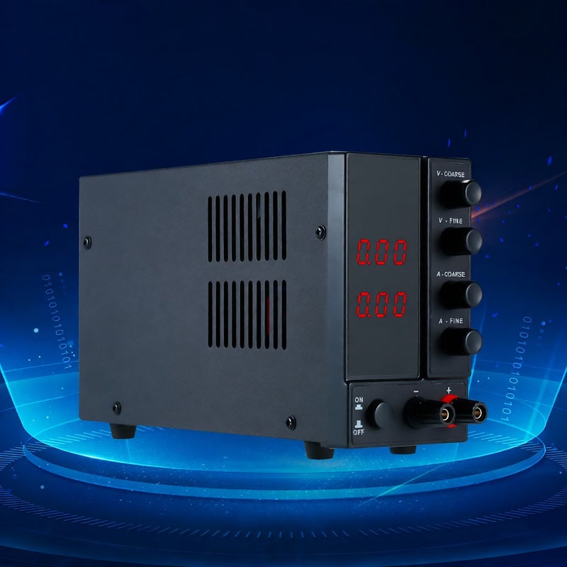 مدخل طاقة تيار مستمر متبادل WANPTEK NPS306W 0-30 فولت 0-6 أمبير، شاشة عرض ثلاثية الأرقام LED، دقة عالية قابلة للتعديل، صغيرة الحجم، تيار متردد 115 فولت/230 فولت 50/60 هرتز، خارج مزدوج للجهد والتيار المنظم - Image 3