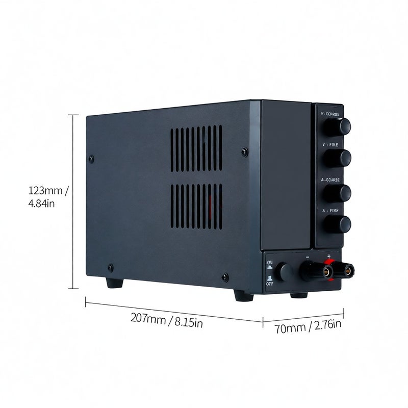 مدخل طاقة تيار مستمر متبادل WANPTEK NPS306W 0-30 فولت 0-6 أمبير، شاشة عرض ثلاثية الأرقام LED، دقة عالية قابلة للتعديل، صغيرة الحجم، تيار متردد 115 فولت/230 فولت 50/60 هرتز، خارج مزدوج للجهد والتيار المنظم - Image 5