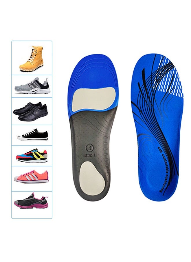 Arch Support Orthotic Insoles, Full-Length Orthopedic Insoles for Plantar Fasciitis, Shock Absorption Cushioning Function Inserts for Flat Feet Heel Spurs Foot Pain overpronation Men Women (M 42-44)