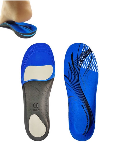 Arch Support Orthotic Insoles, Full-Length Orthopedic Insoles for Plantar Fasciitis, Shock Absorption Cushioning Function Inserts for Flat Feet Heel Spurs Foot Pain overpronation Men Women (M 42-44)