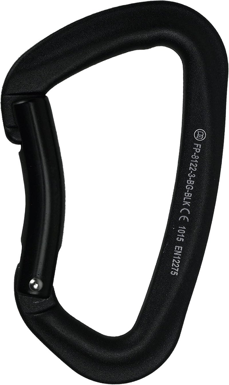 FUSION Climb Vapor III Military Tactical Matte Edition Aluminum Straight Gate Key Nose Modified D Carabiner Black, Hunting Carabiner (FP-8122-3ST-BLK) - Image 1