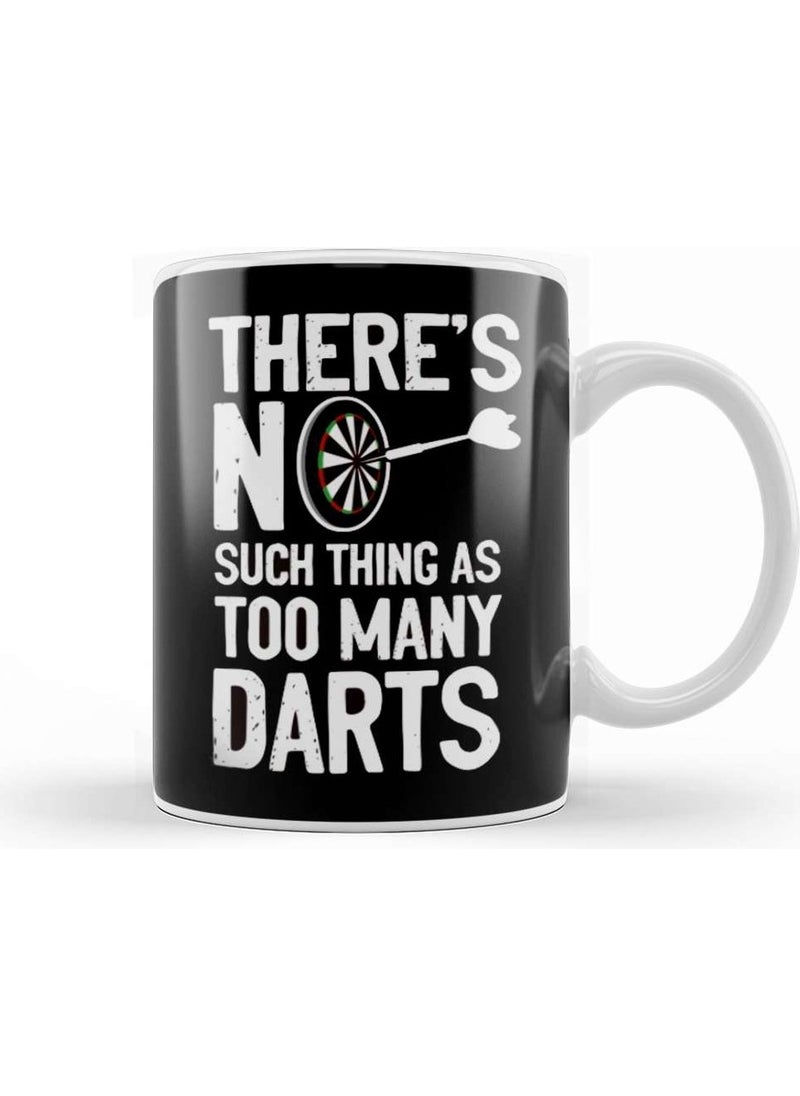 Baskı Dükkanı - Print Shop Dartboard Darts Player Bullseye Dartist Dart Board Arrow Aim Mug Porcelain - Image 1