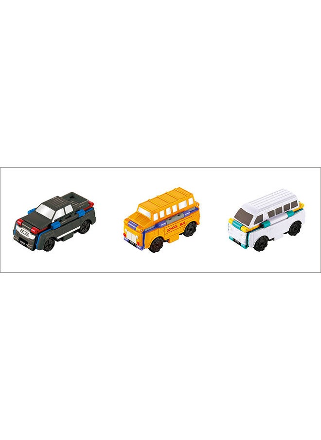 TRANSRACERS Transracers 3Pcs Blister Card Pack Of City Vehicles Assorted  - Image 2