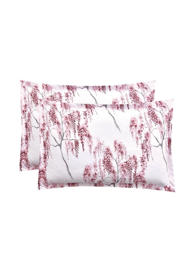 طقم لحاف من هورس بقماش ناعم كالحرير وجهين بنقشة الزهور 8قطع مقاس كنج