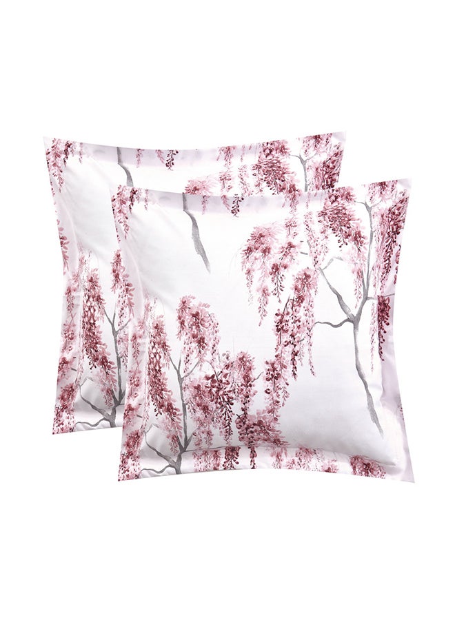 طقم لحاف من هورس بقماش ناعم كالحرير وجهين بنقشة الزهور 8قطع مقاس كنج