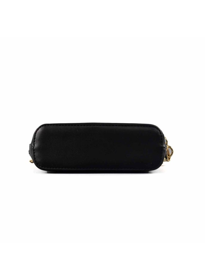 Donna Karan 2026 New Style Women Mini Double Zipper Crossbody Bag DKNY Style Monogram Print PU Leather Gold Chain Sling Shoulder Bag Ready Stock  For Daily Travel Party - Image 5